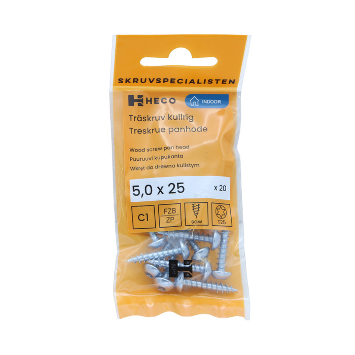 Träskruv TRT 5,0 x 25 mm 20-pack Heco